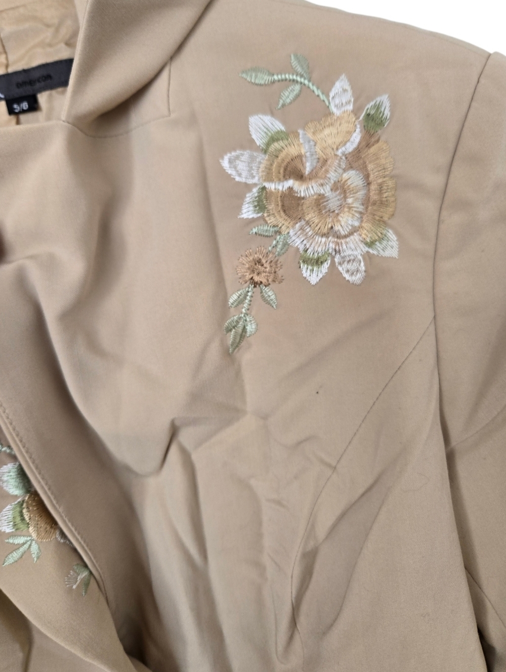 Y2K Yank American Embroidered Floral Blazer Jacket Cottagecore Boho 5/6 - Picture 5 of 8